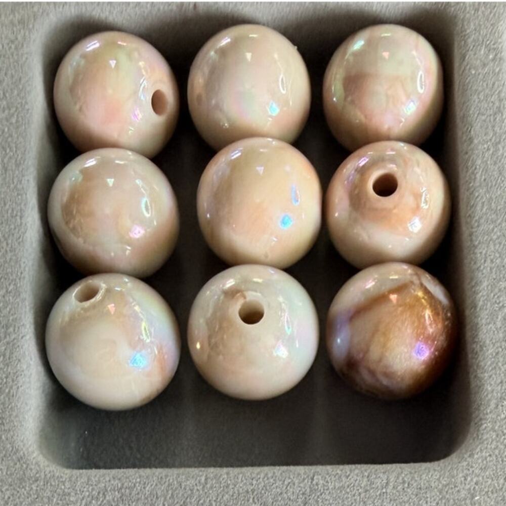 #8124 5 piece Marbled Cloud beads - You Choose color - 16mm For Beadable Items